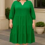 Büyük Beden Salaş Günlük Rahat Kalıp Elbise